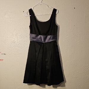 Max & Cleo Black Dress with Purple Accent